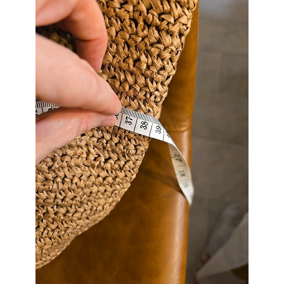 NWT Brown Floral Viral Beaded Handcrafted Made India Woven Tote Shoulder Handbag - Picture 8 of 8